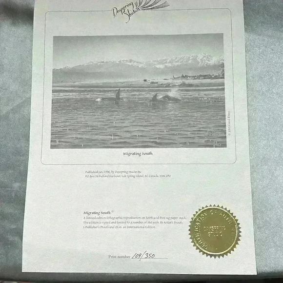Migrating South Lithographic Reproduction Limited Edition Signed # 109 - Picture 7 of 12
